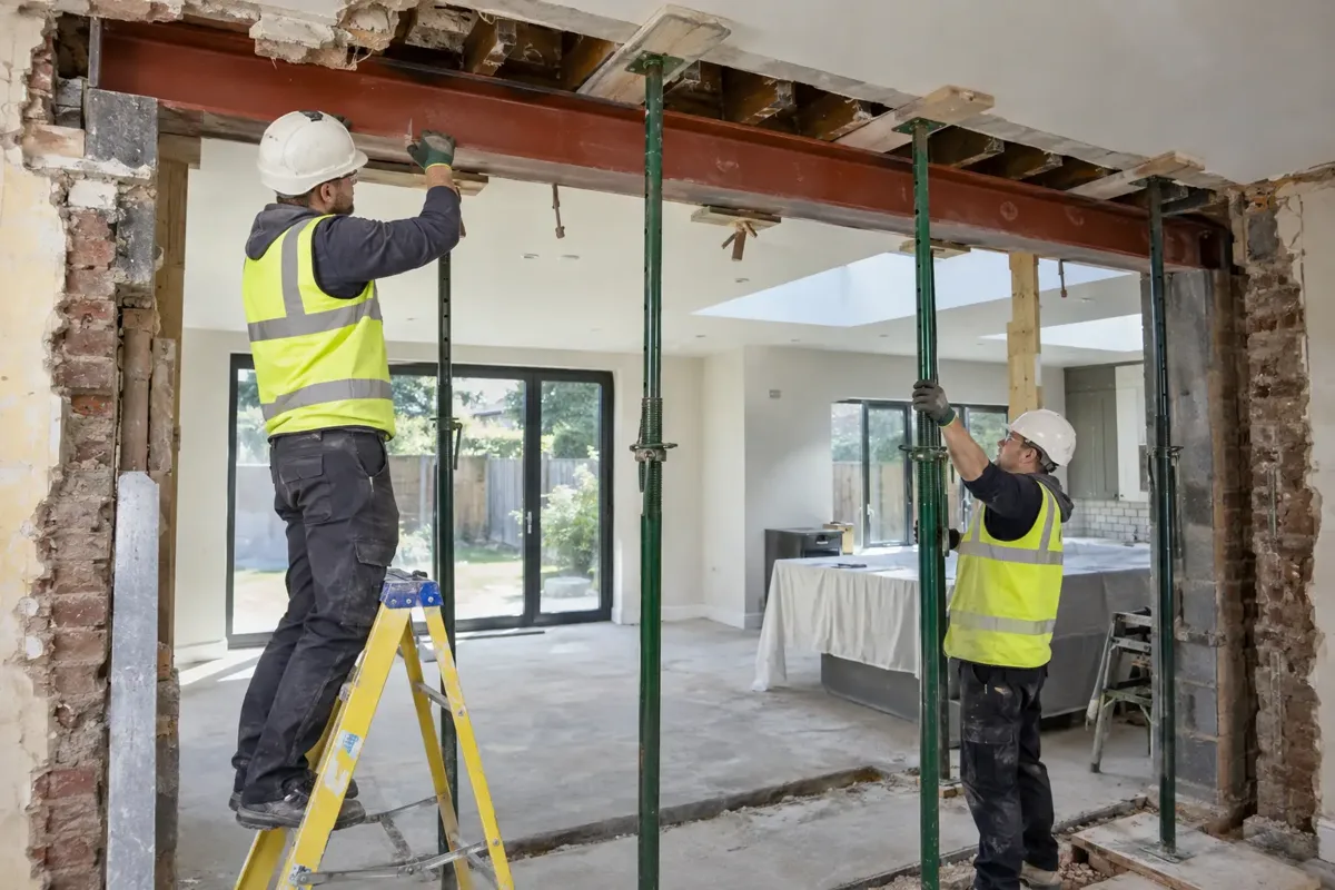 Construction work for home renovations